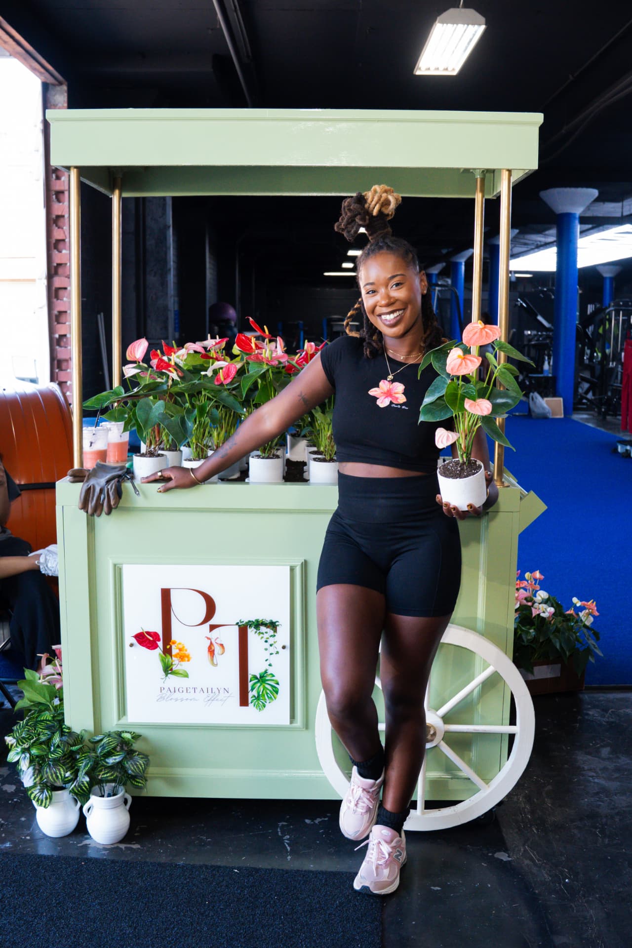The Blossom Effect orchid cart at the activation